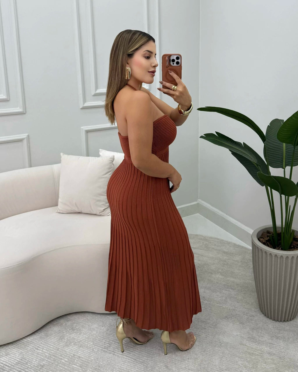 Vestido Raya Clássico — Vivanne Boutique