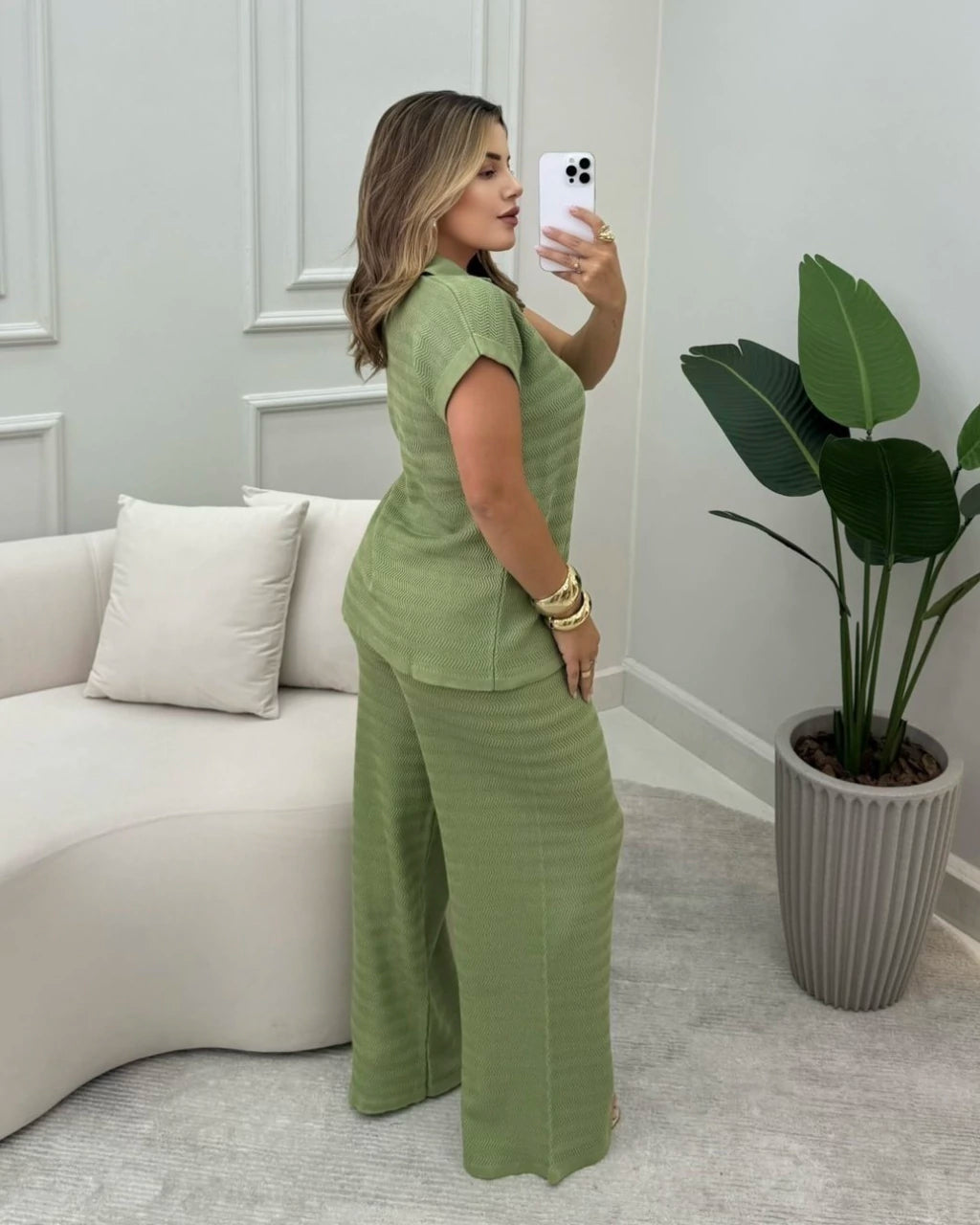 Conjunto Nayara Calça Pantalona — Vivanne Boutique