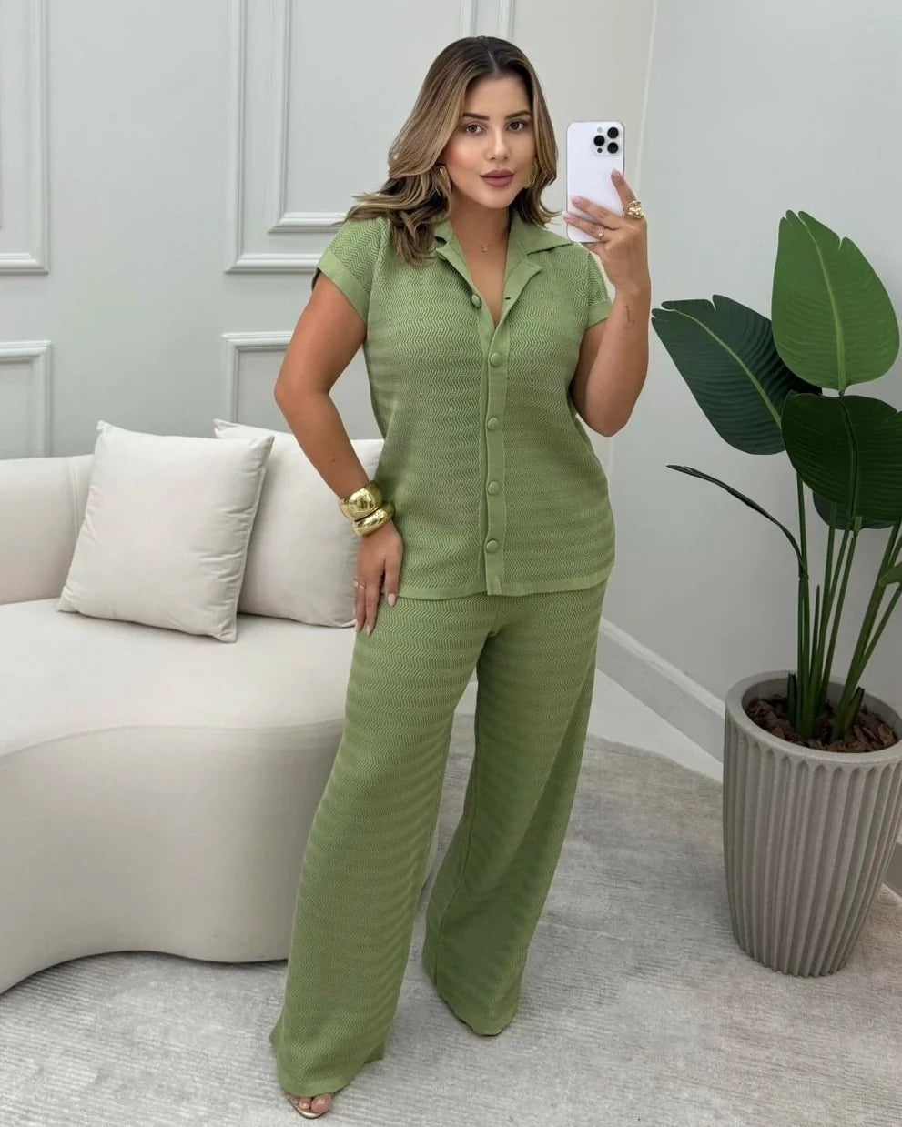 Conjunto Nayara Calça Pantalona — Vivanne Boutique
