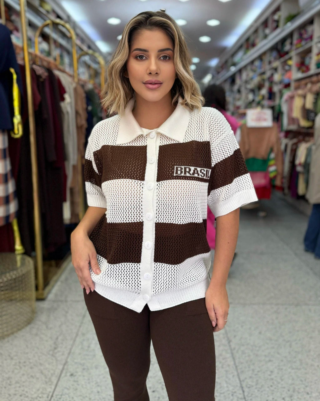 Blusa Hexa Brasil Bicolor — Vivanne Boutique