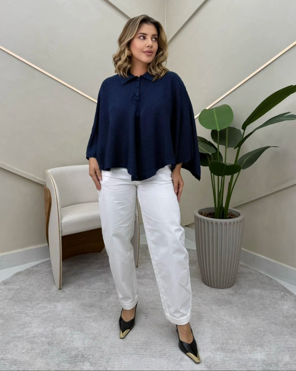 Poncho Keila Estruturado — Vivanne Boutique
