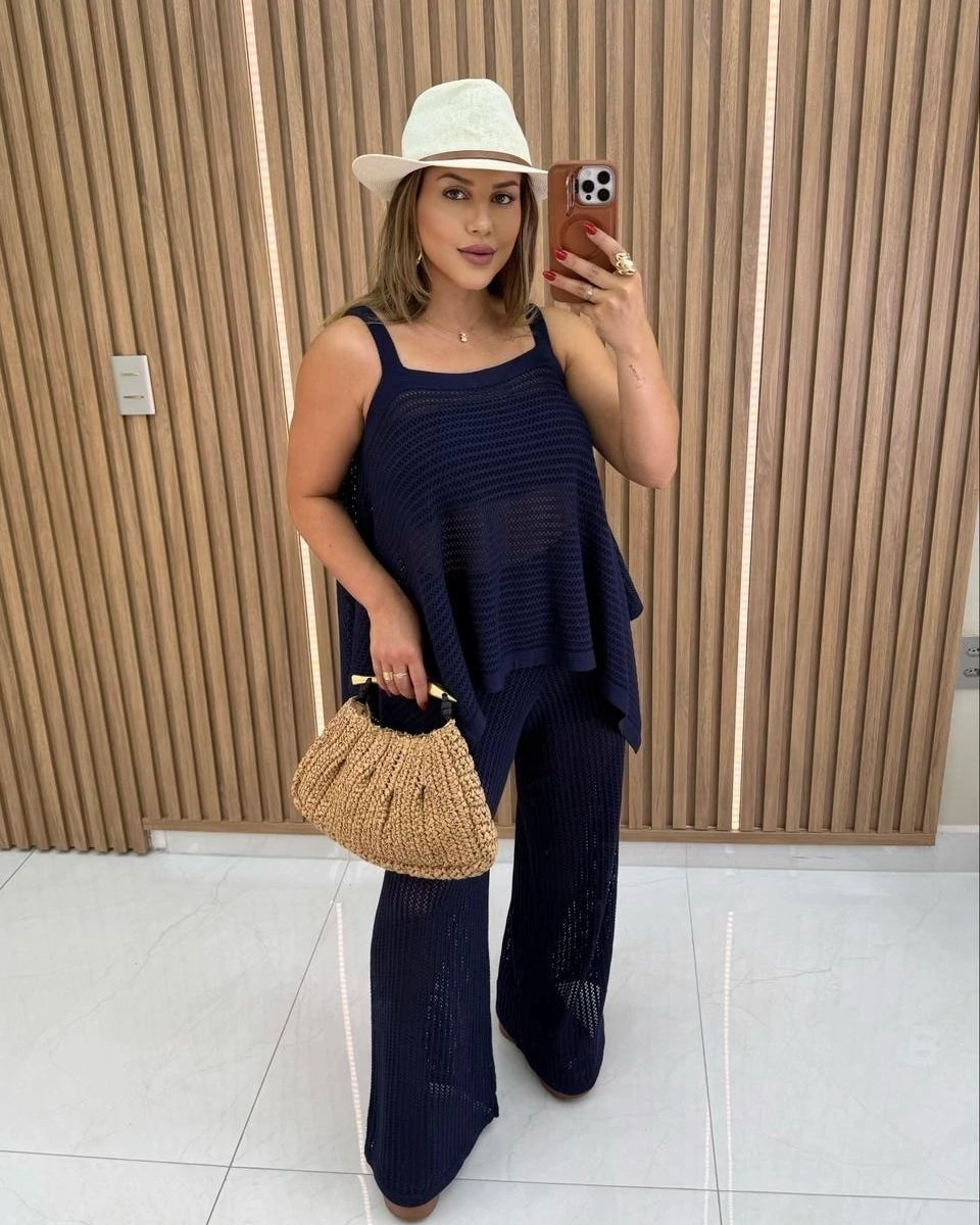 Conjunto Liz em Azul Marinho — Vivanne Boutique