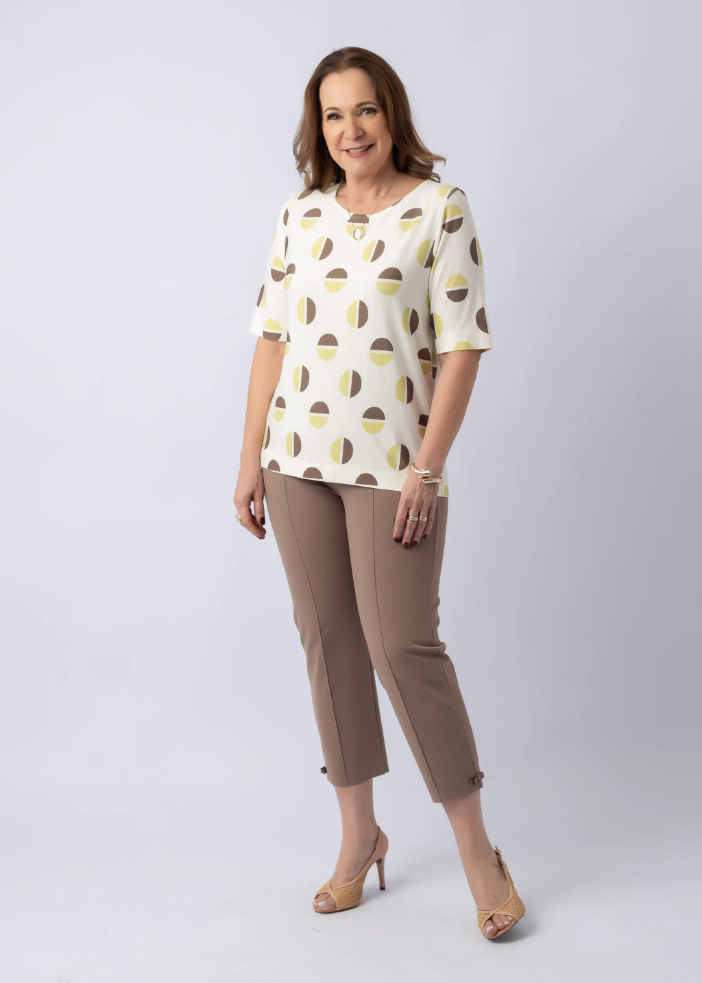Calça Cleusa Capri Caqui