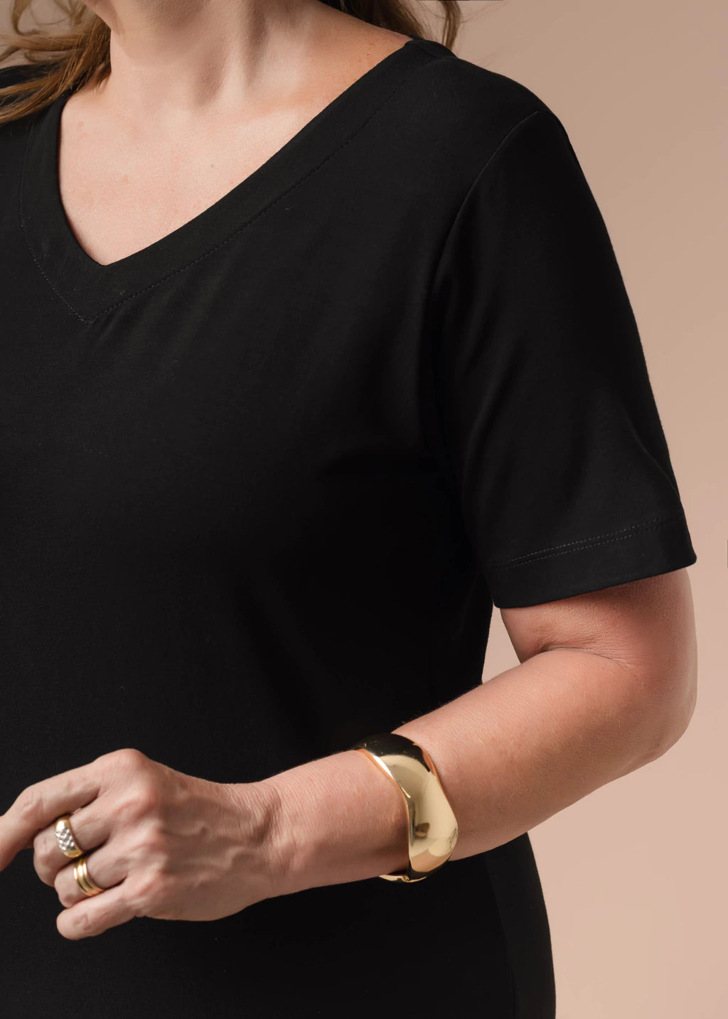 Vestido Amsterdam Preto e Bege