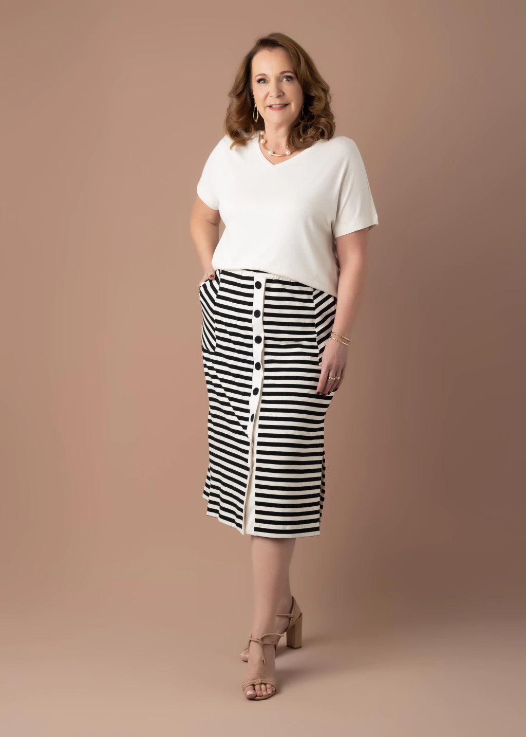 Conjunto Alma Off White e Preto