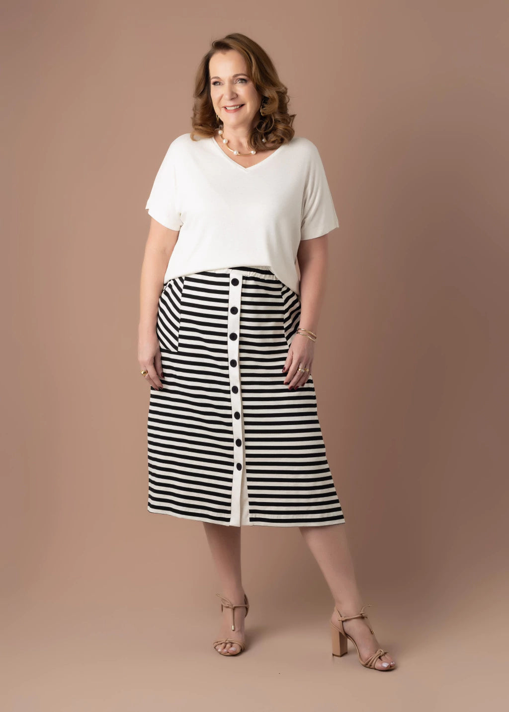 Conjunto Alma Off White e Preto