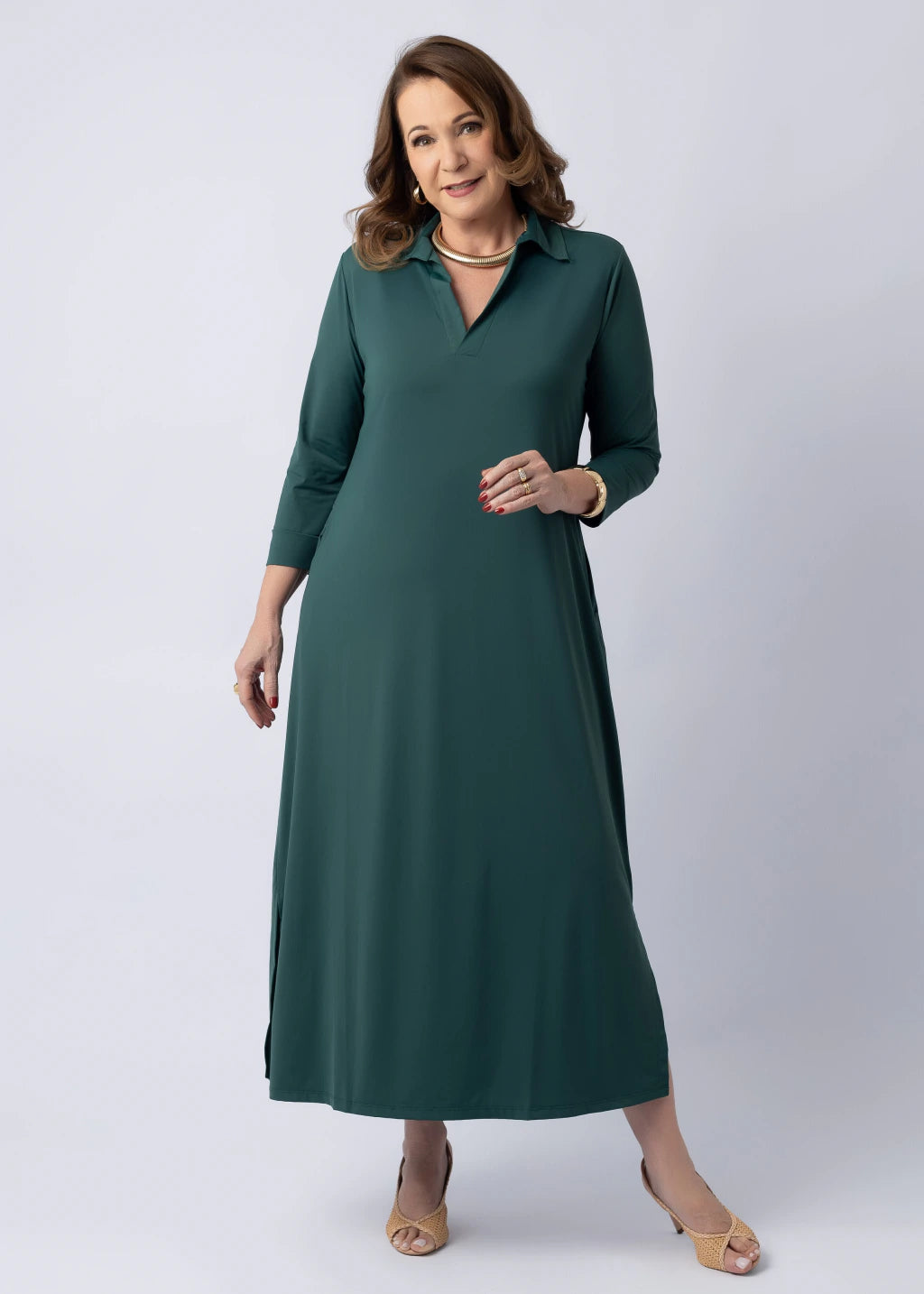 Vestido Aurora Verde Escuro