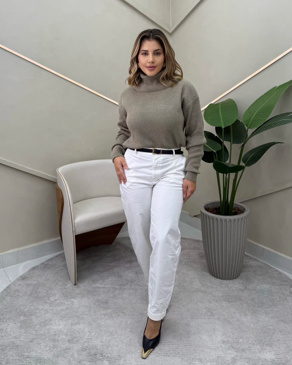 Blusa Nanci com gola — Vivanne Boutique