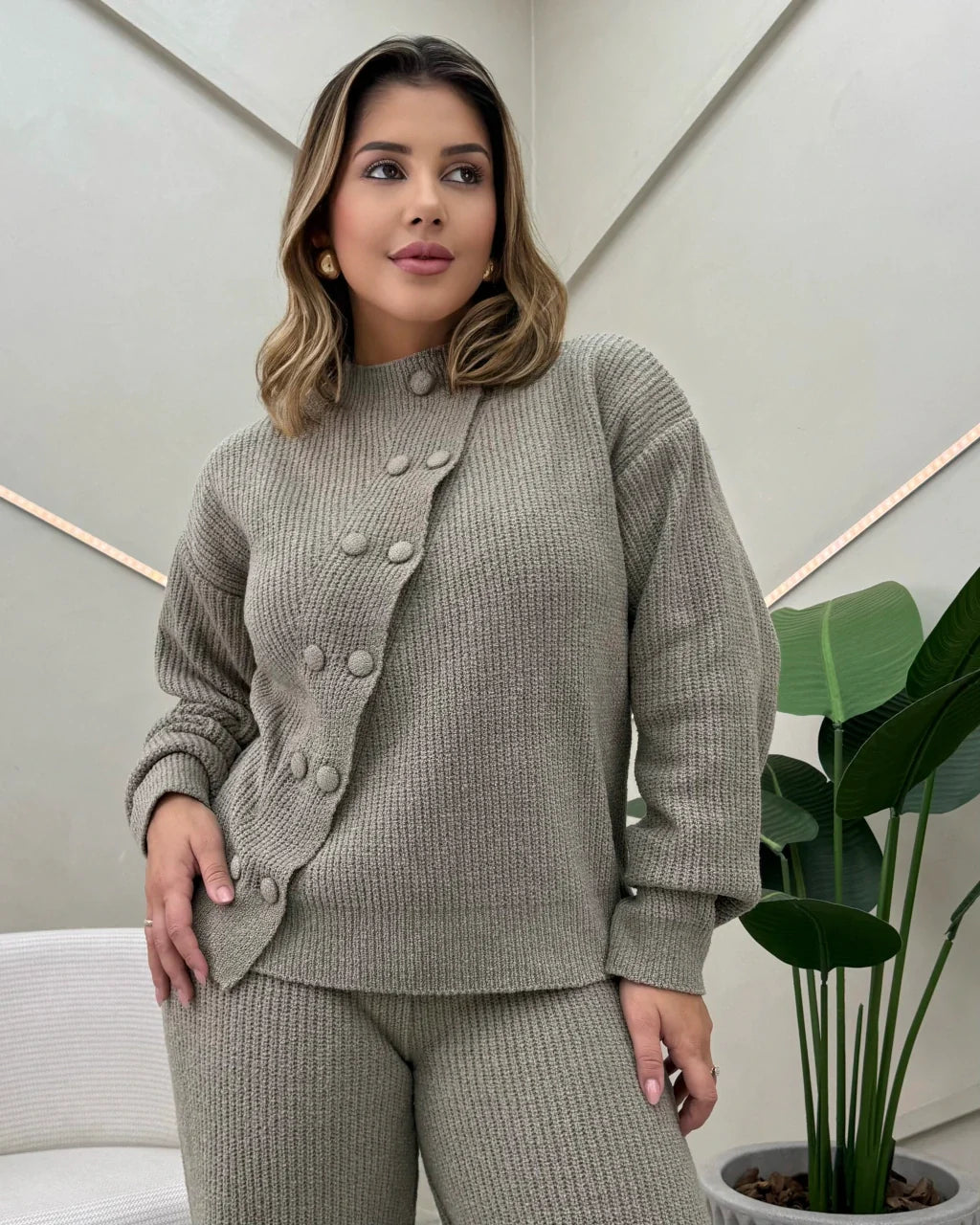 Conjunto Larissa Mousse Tons Neutros — Vivanne Boutique