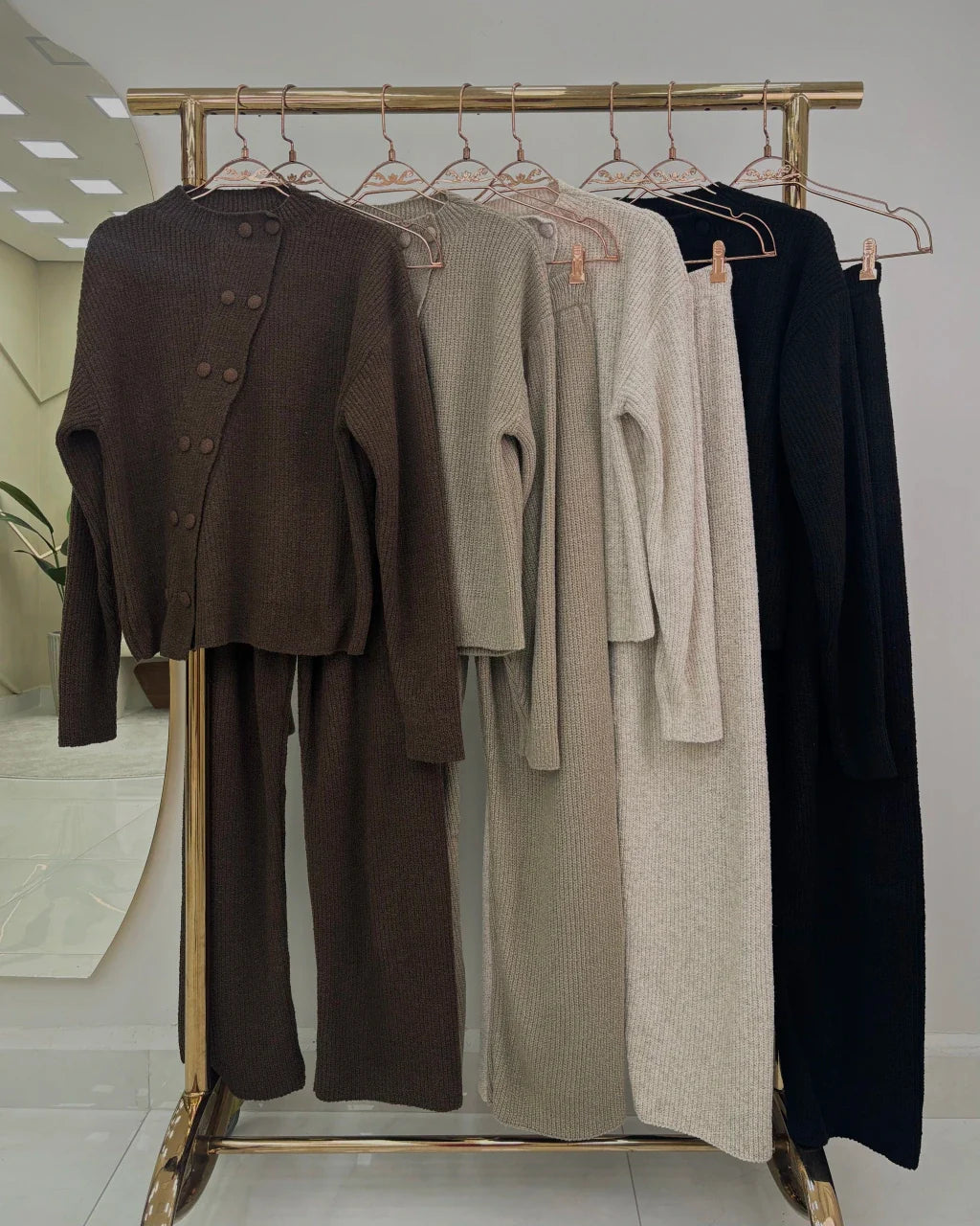 Conjunto Larissa Mousse Tons Neutros — Vivanne Boutique