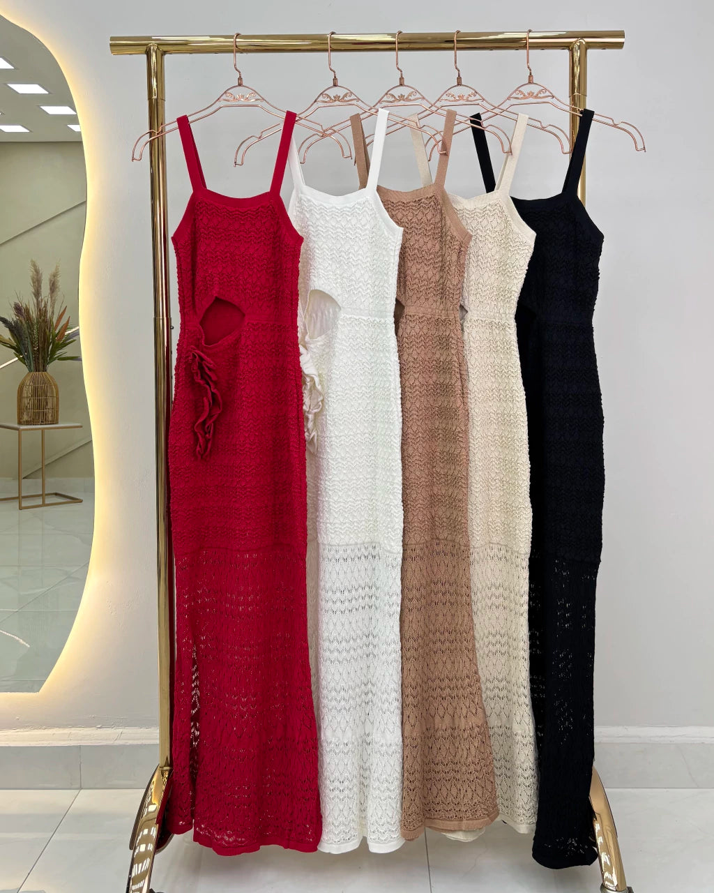 Vestido Babado Fenda Noite — Vivanne Boutique