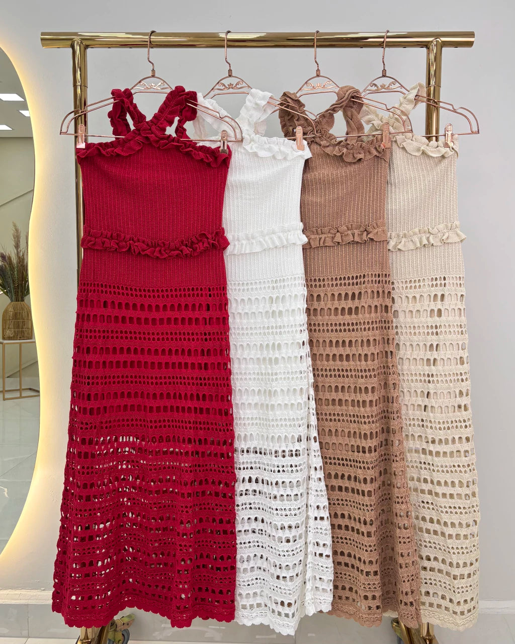 Vestido Laura Lurex Fluido — Vivanne Boutique