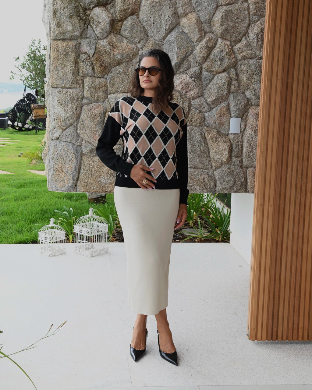 Blusa Escocês Estampa Xadrez — Vivanne Boutique