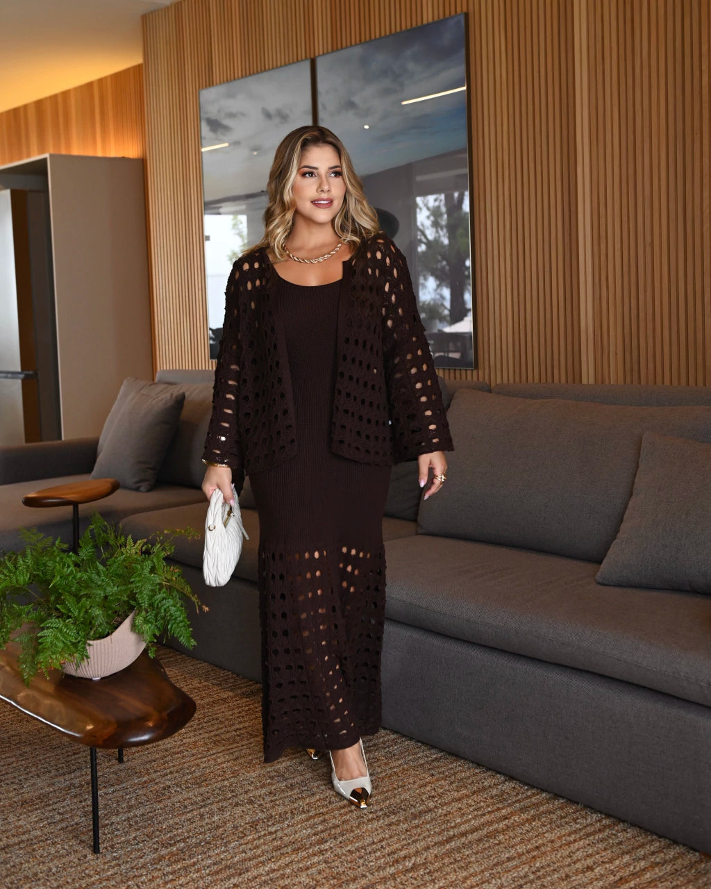 Vestido Leide Corte Evasê — Vivanne Boutique