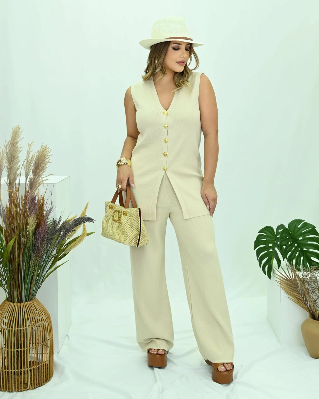 Conjunto Daiana Tricô Leve — Vivanne Boutique