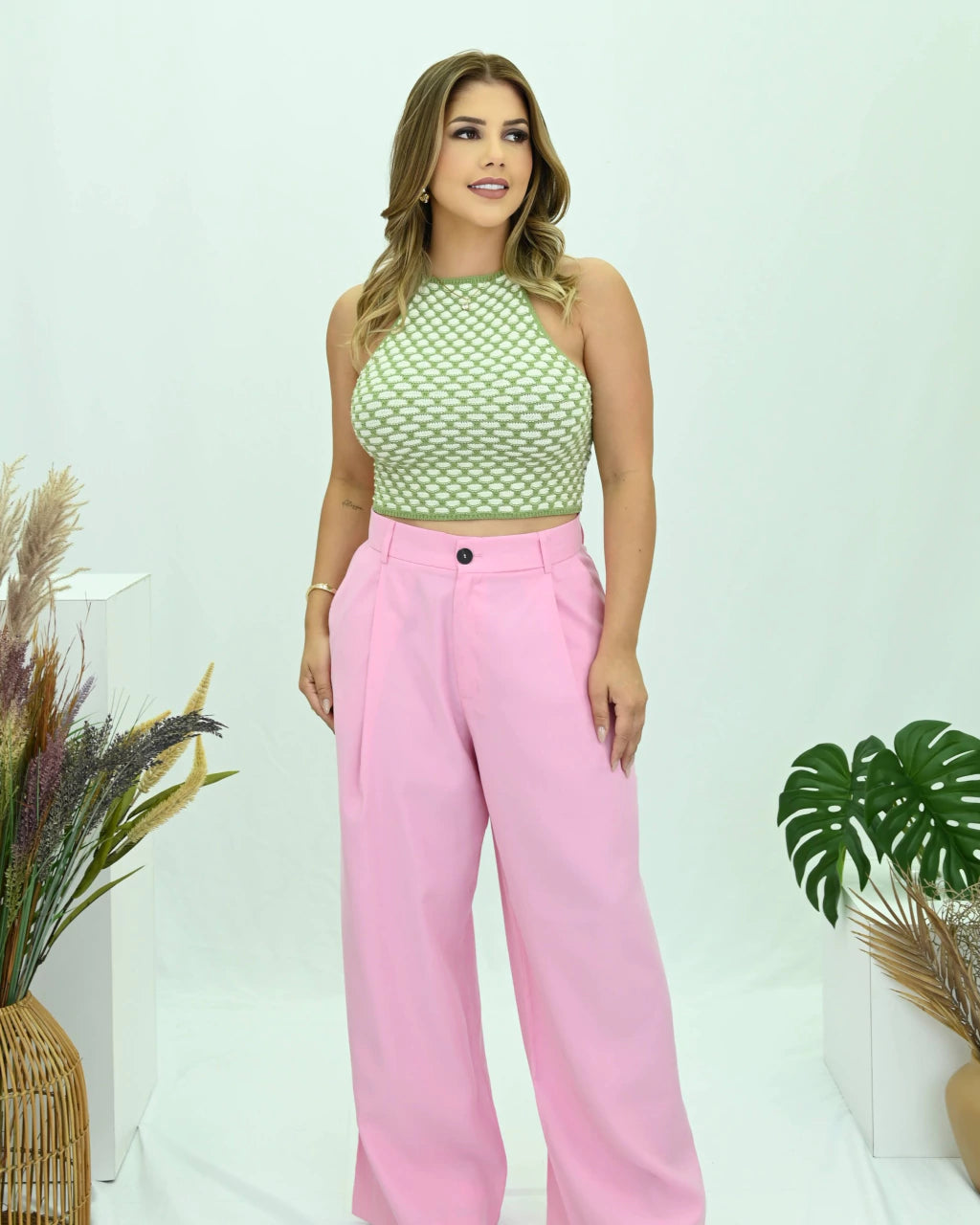 Cropped Una Rosé — Vivanne Boutique