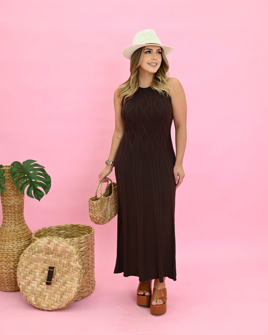 Vestido Jade em Tricô — Vivanne Boutique