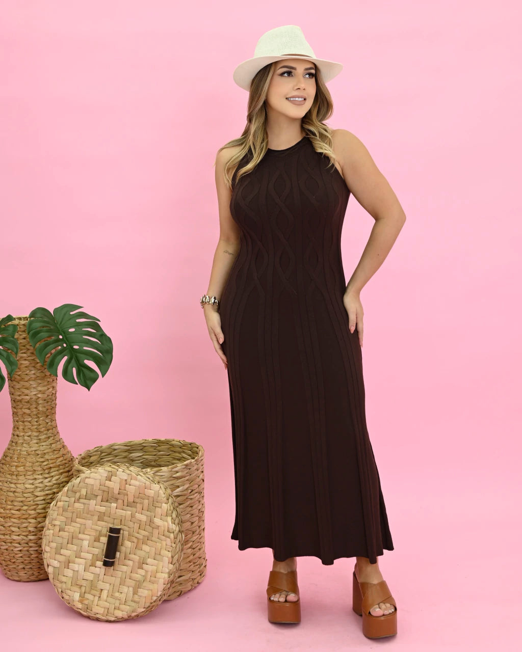 Vestido Jade em Tricô — Vivanne Boutique