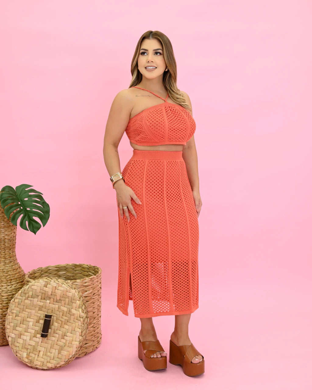 Conjunto Duda Colete Longo — Vivanne Boutique