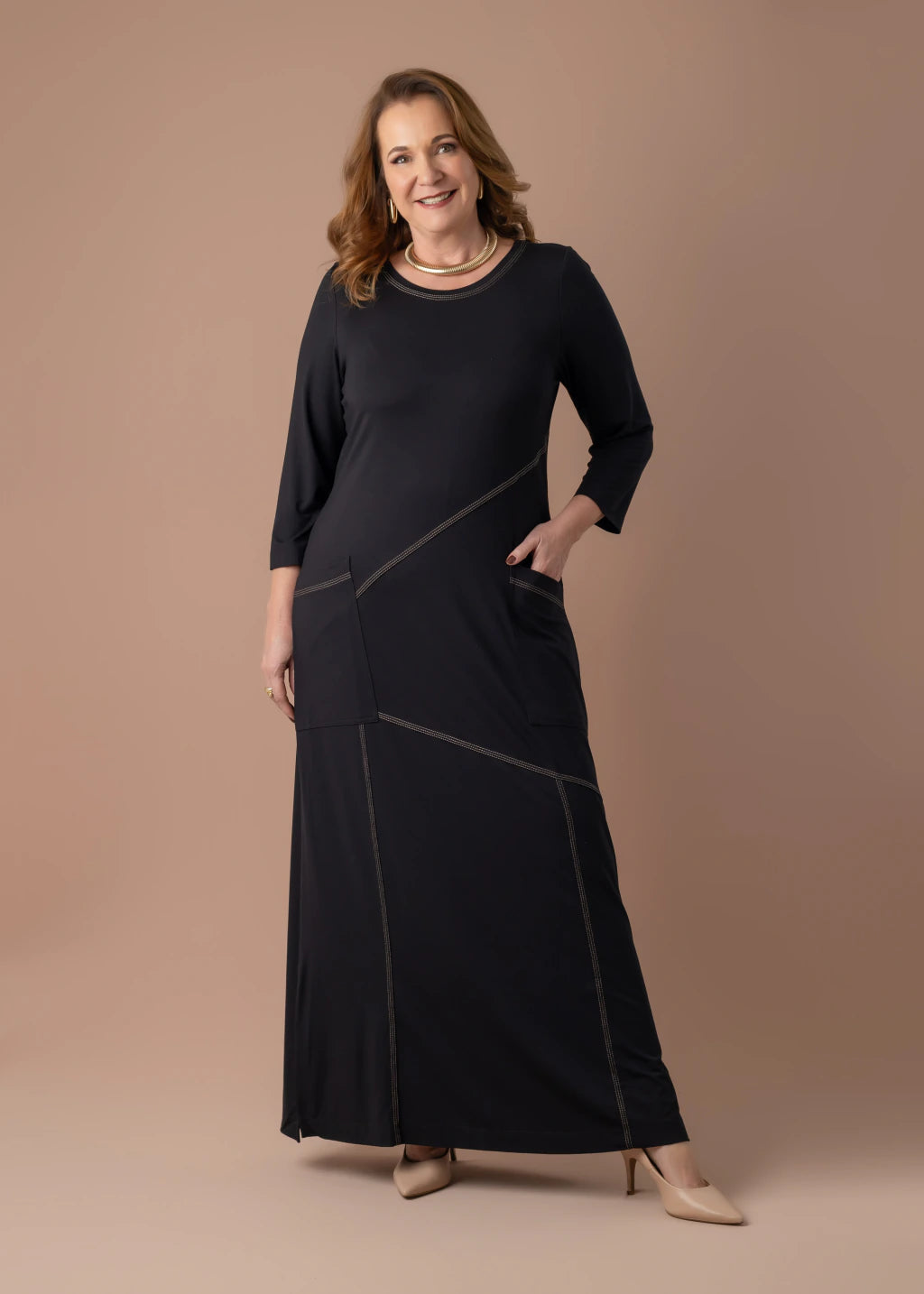 Vestido Coimbra Preto