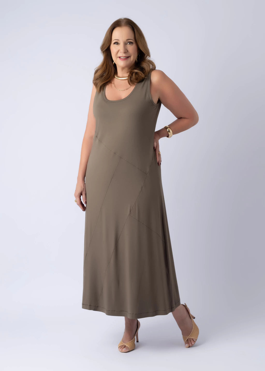 Vestido Elizabeth Caqui
