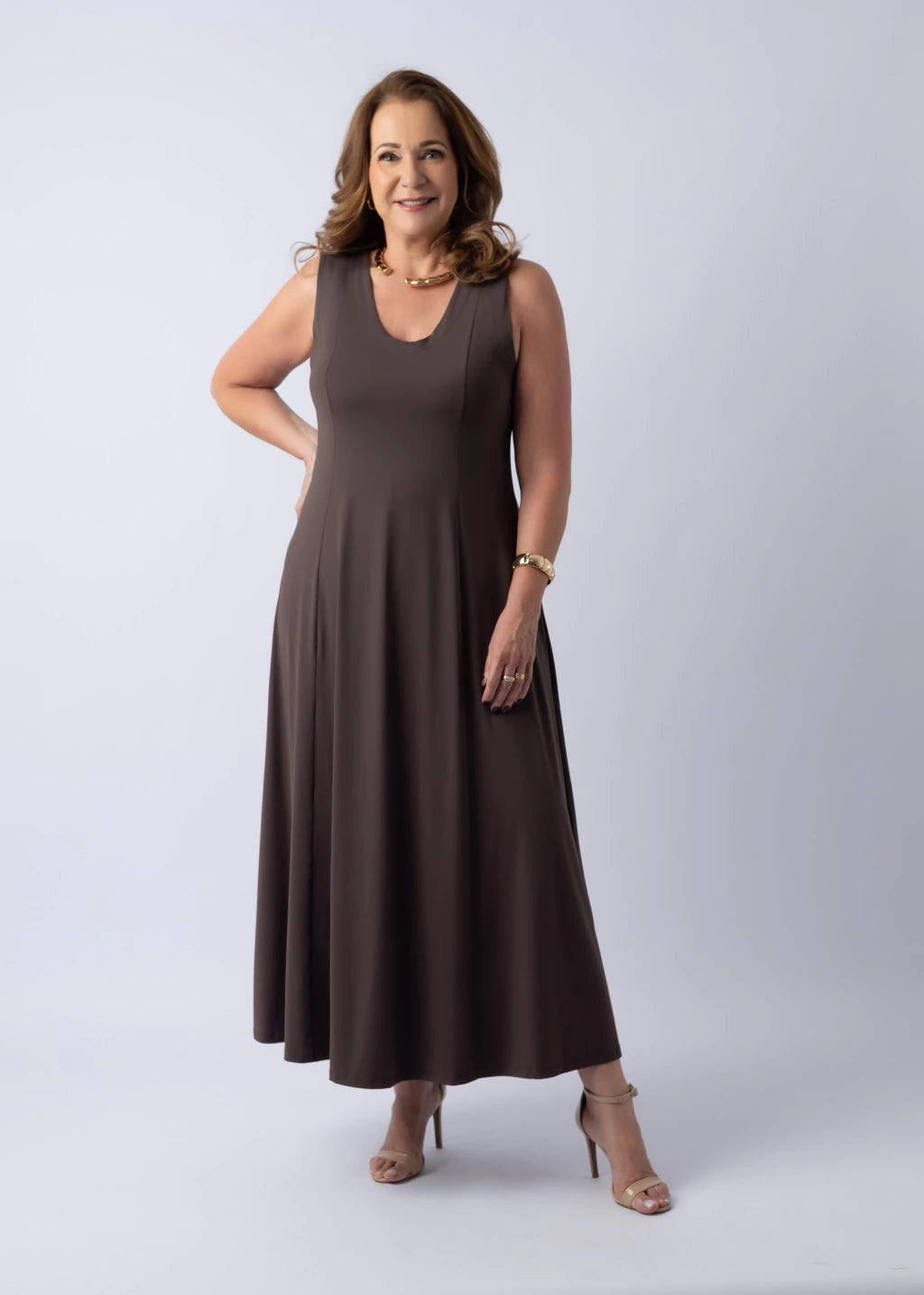 Vestido Íris Marrom