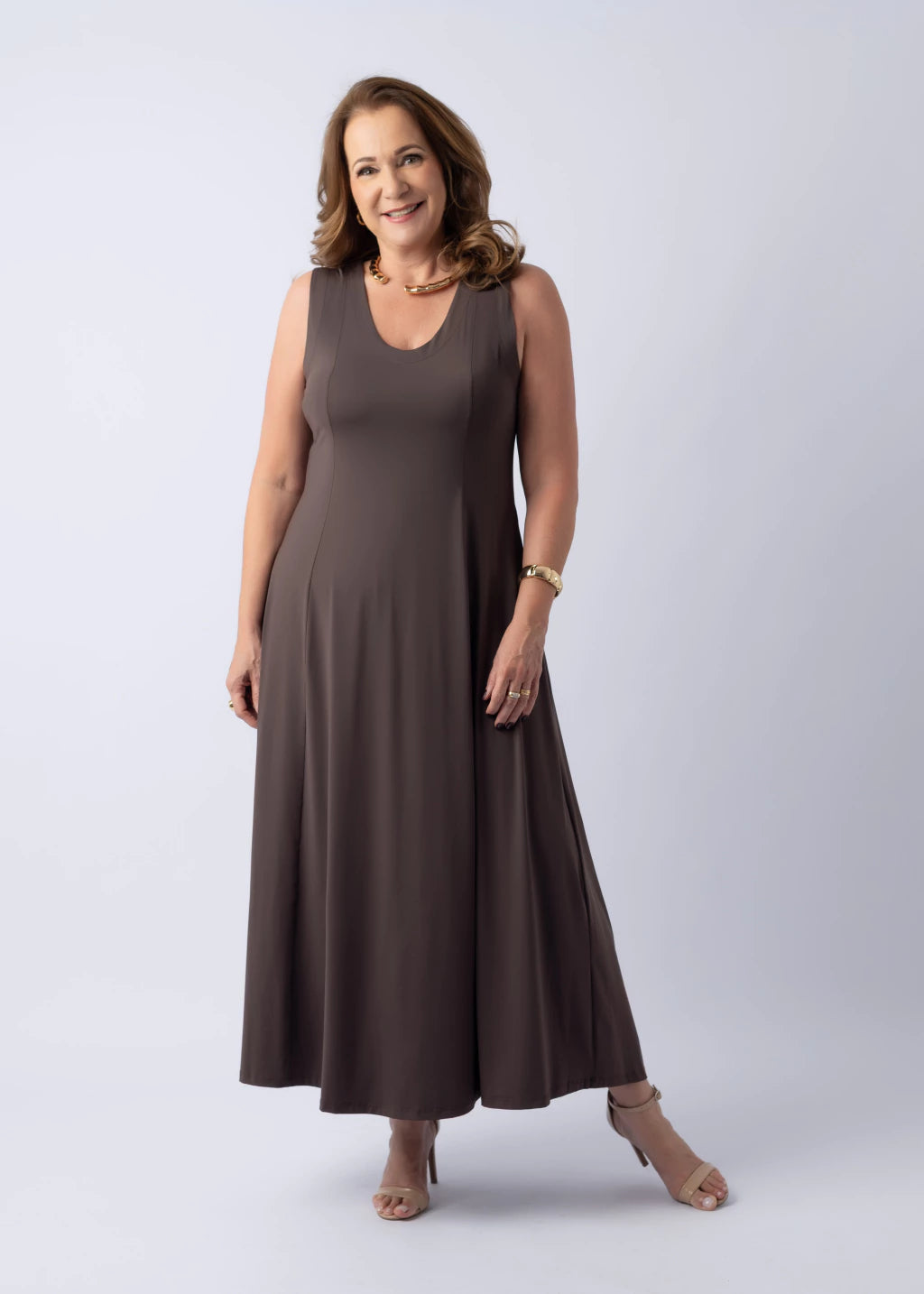 Vestido Íris Marrom