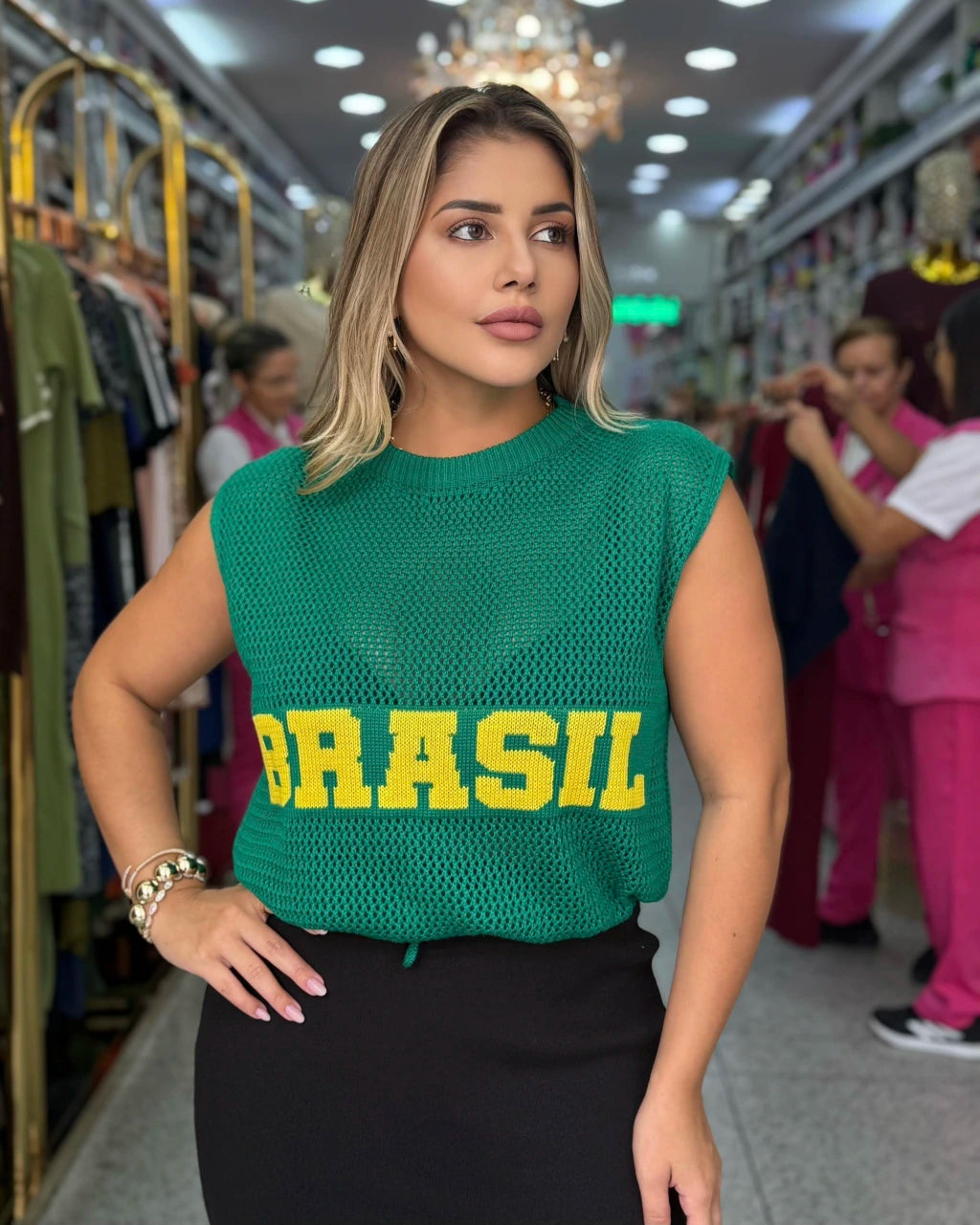 Cropped Brasil Verde e Amarelo — Vivanne Boutique