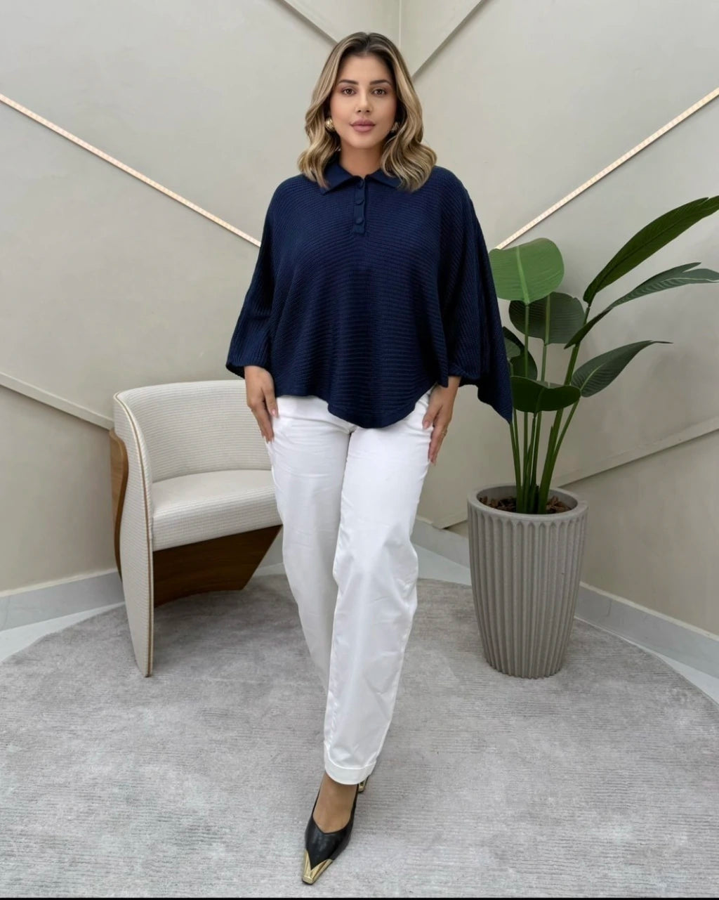 Poncho Keila Estruturado — Vivanne Boutique