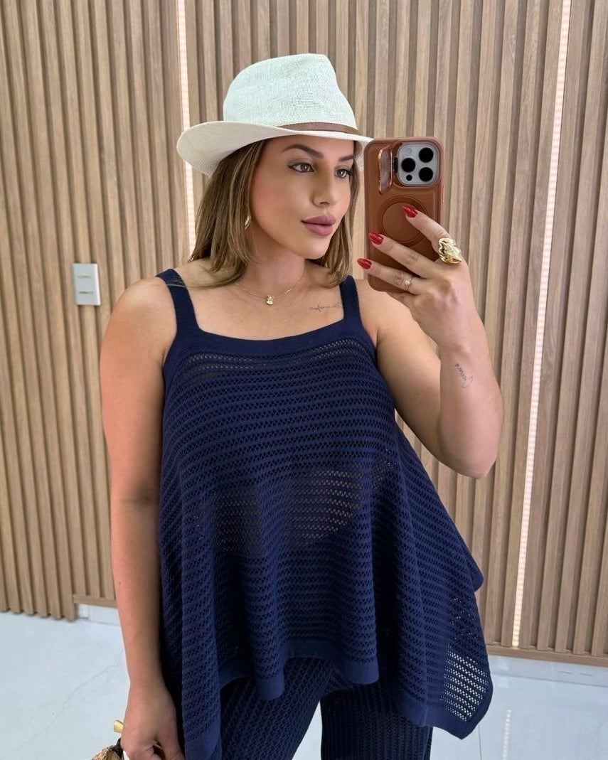 Conjunto Liz em Azul Marinho — Vivanne Boutique