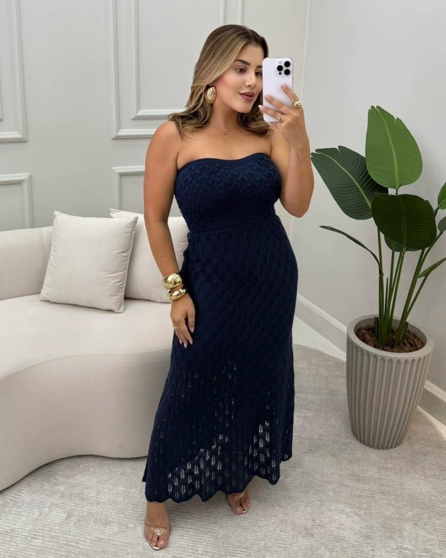 Vestido Brenda Detalhe Dourado — Vivanne Boutique