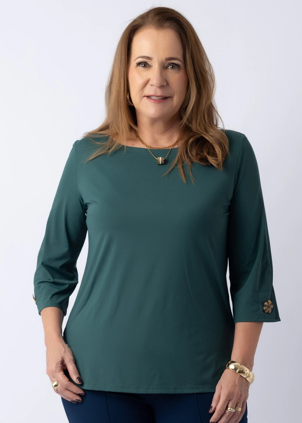 Blusa Begônia Verde Escuro