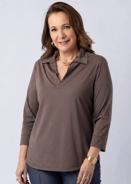 Camisa Liz Marrom