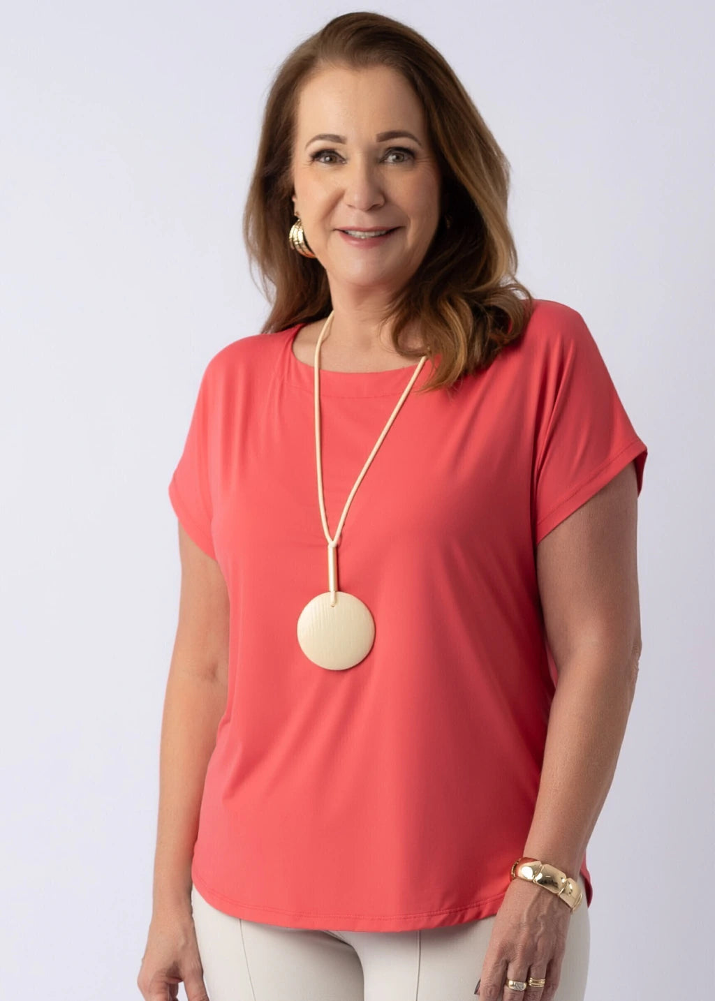 Kit Orquídea — blusa coral