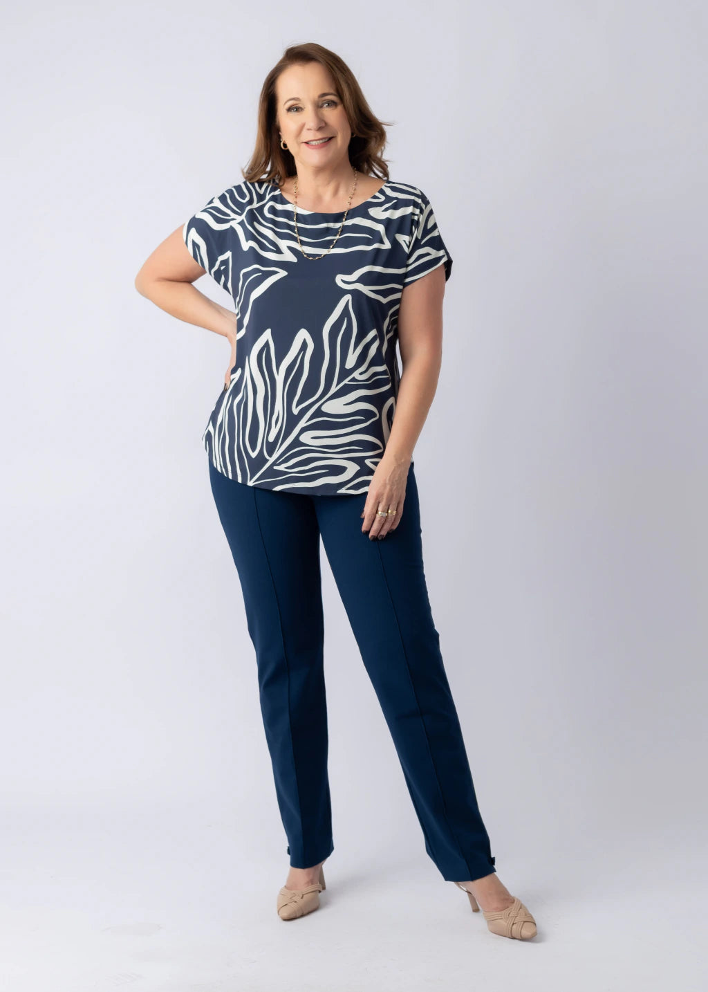 Calça Cleusa Azul Marinho