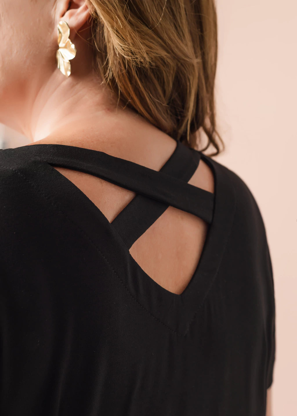 Vestido Amsterdam Preto e Bege