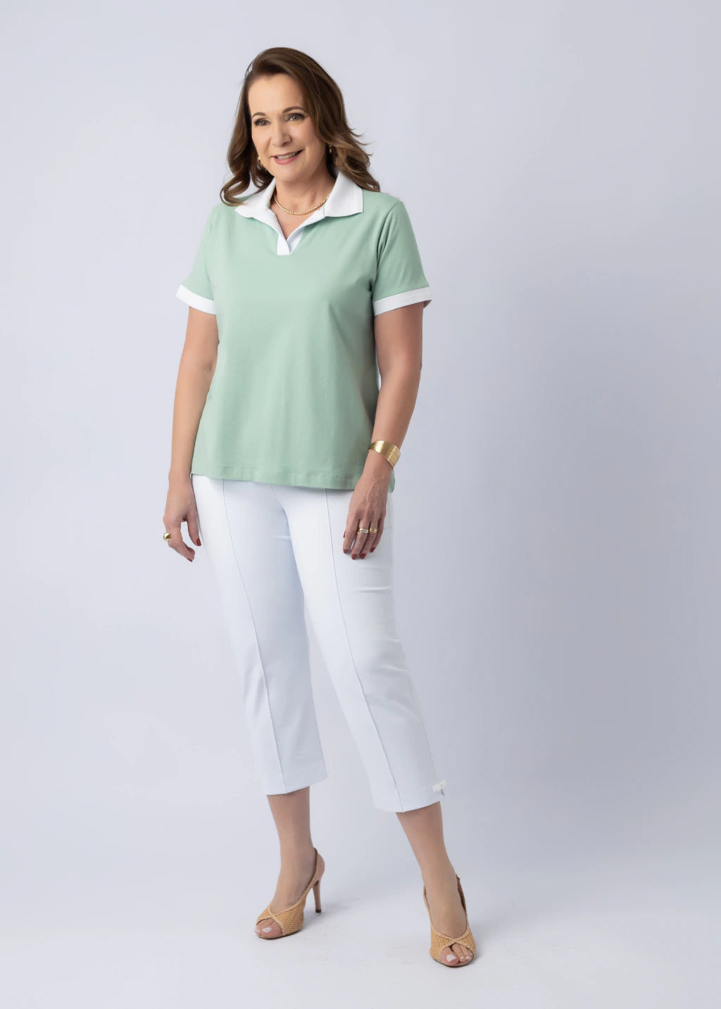 Calça Cleusa Capri Branca