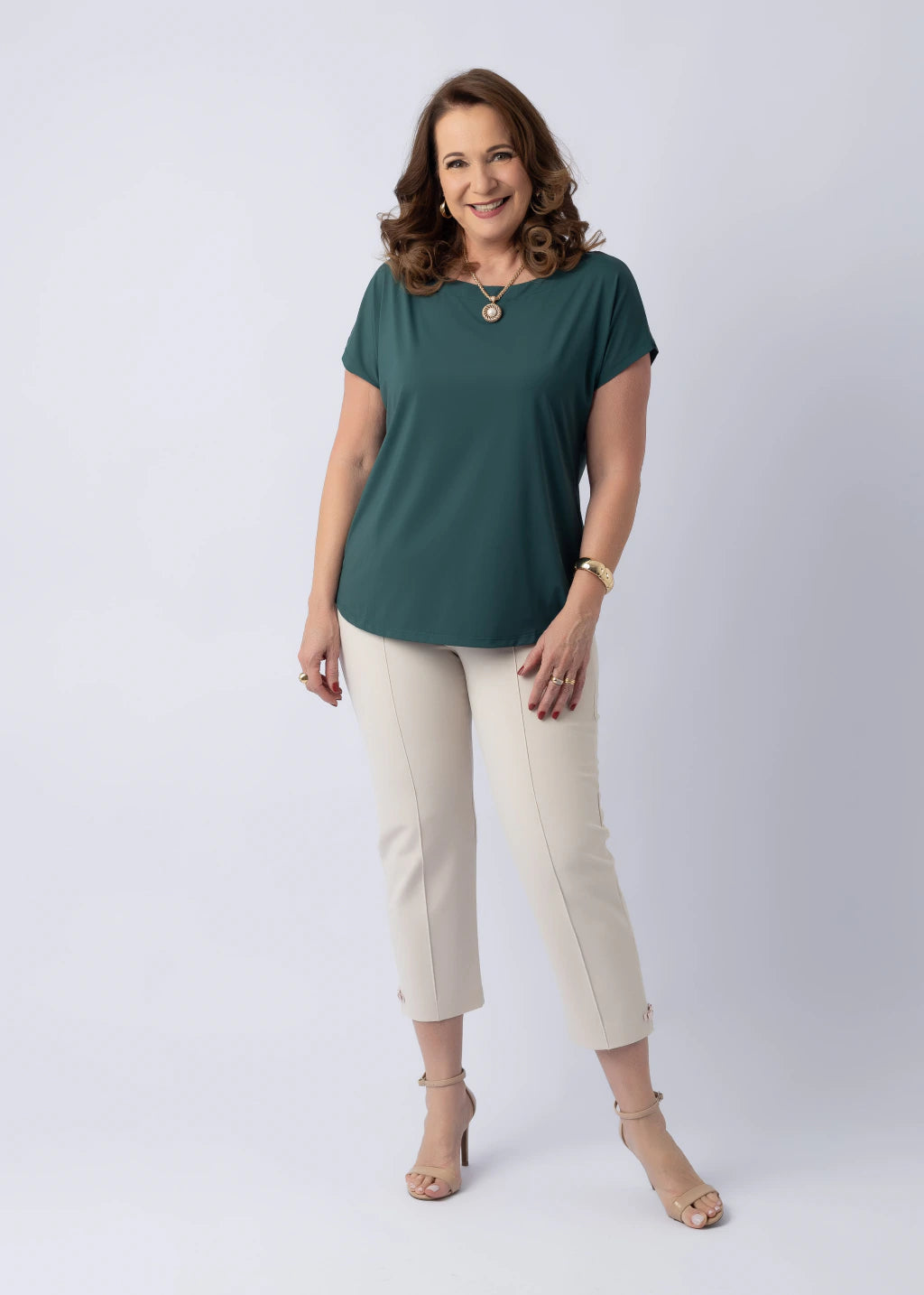 Calça Cleusa Capri Bege