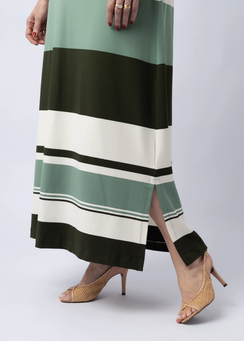 Vestido Elisa Listras Verde