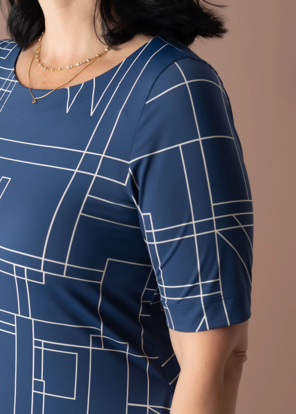 Vestido Gênova Azul Marinho