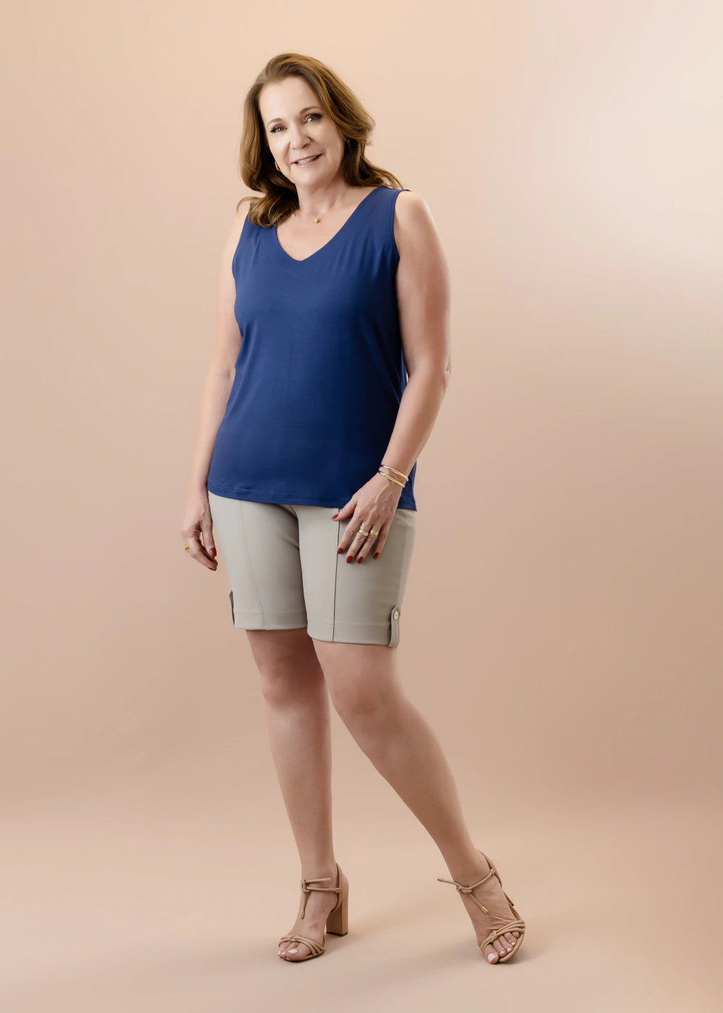 Blusa Ciclame Azul Marinho