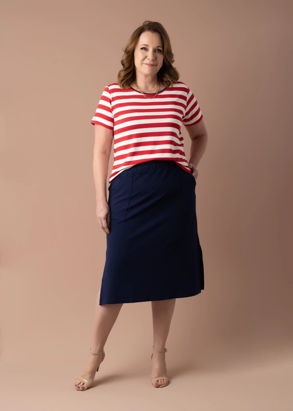 Conjunto Flor de Lótus Vermelho e Azul Marinho