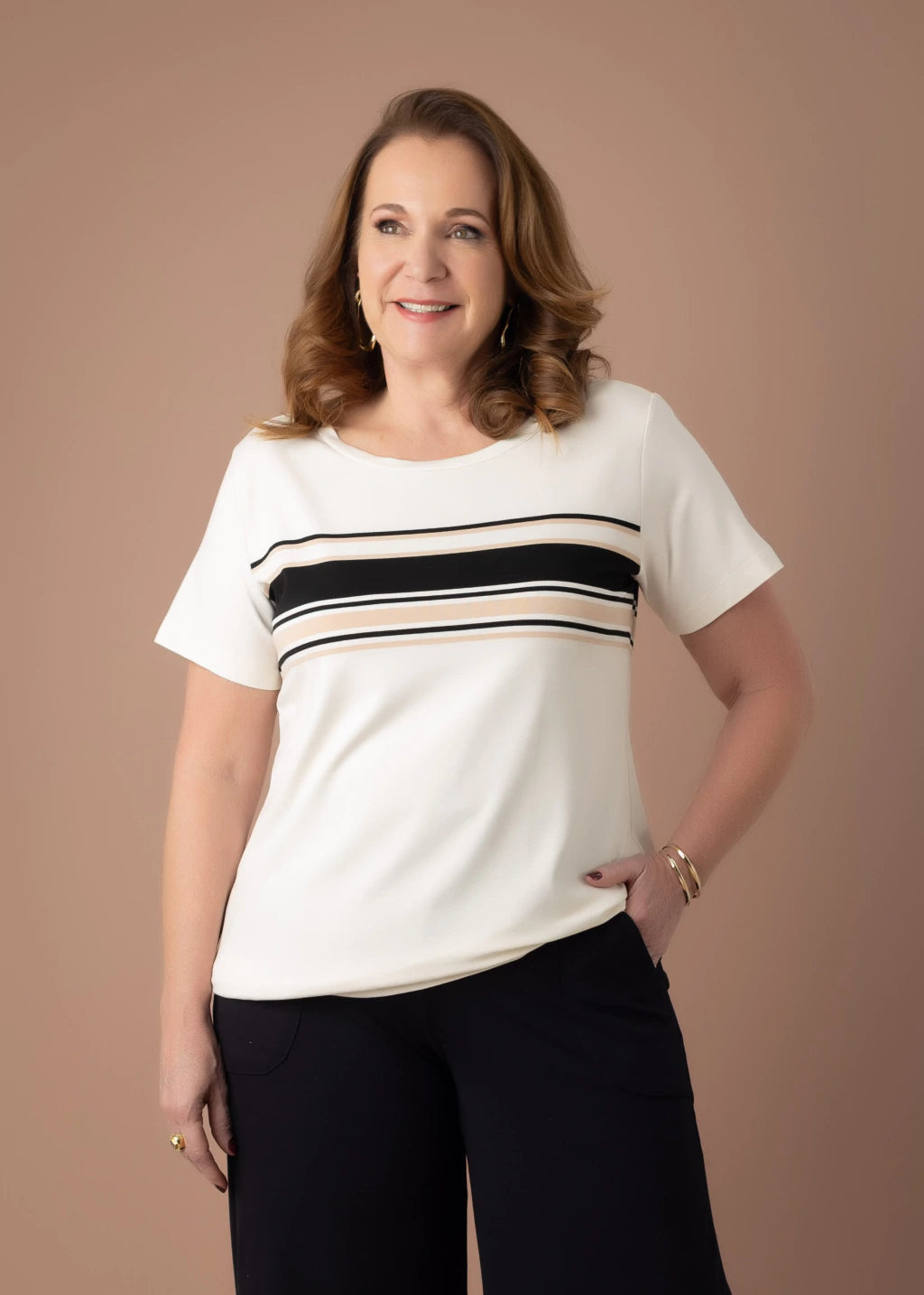 Conjunto Instante Off White e Preto