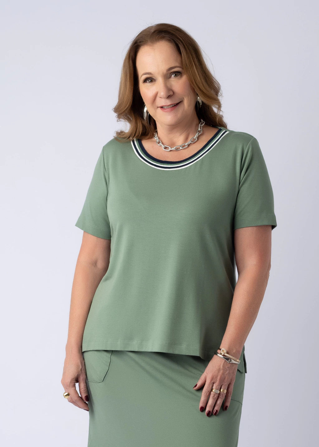 Conjunto Roseli Verde Malva