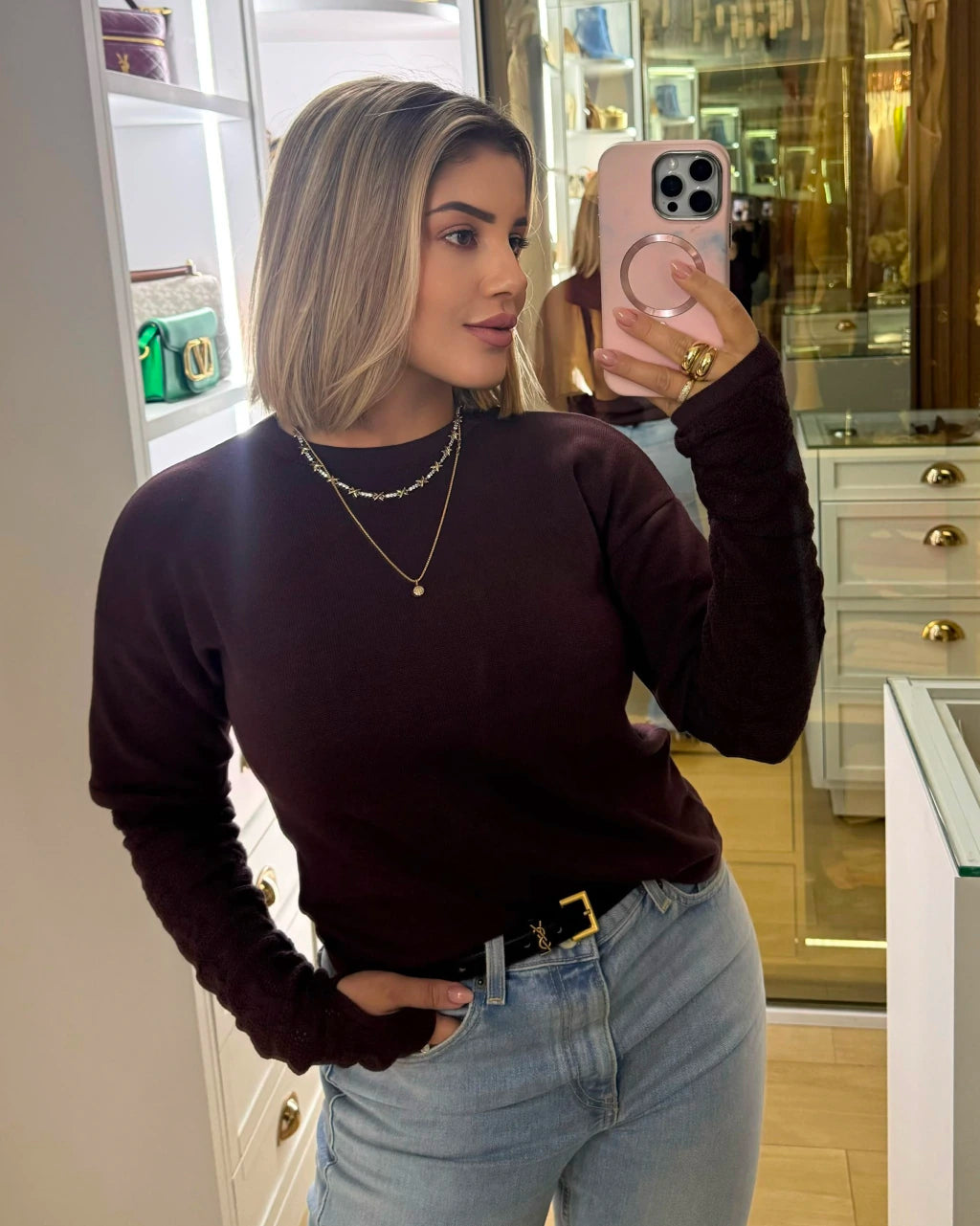 Blusa Renda Manga Longa — Vivanne Boutique