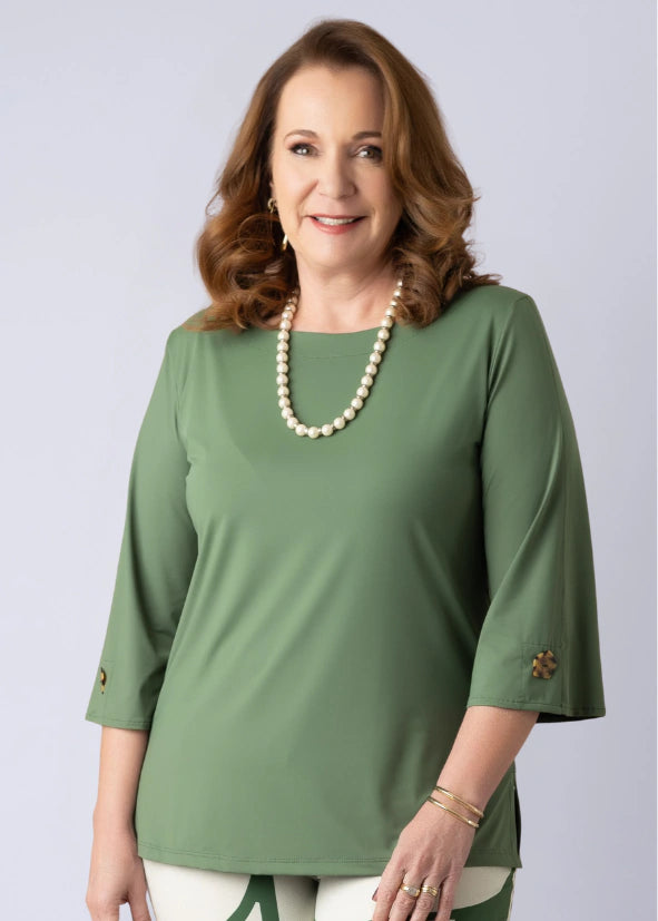 Blusa Begônia Verde Oliva