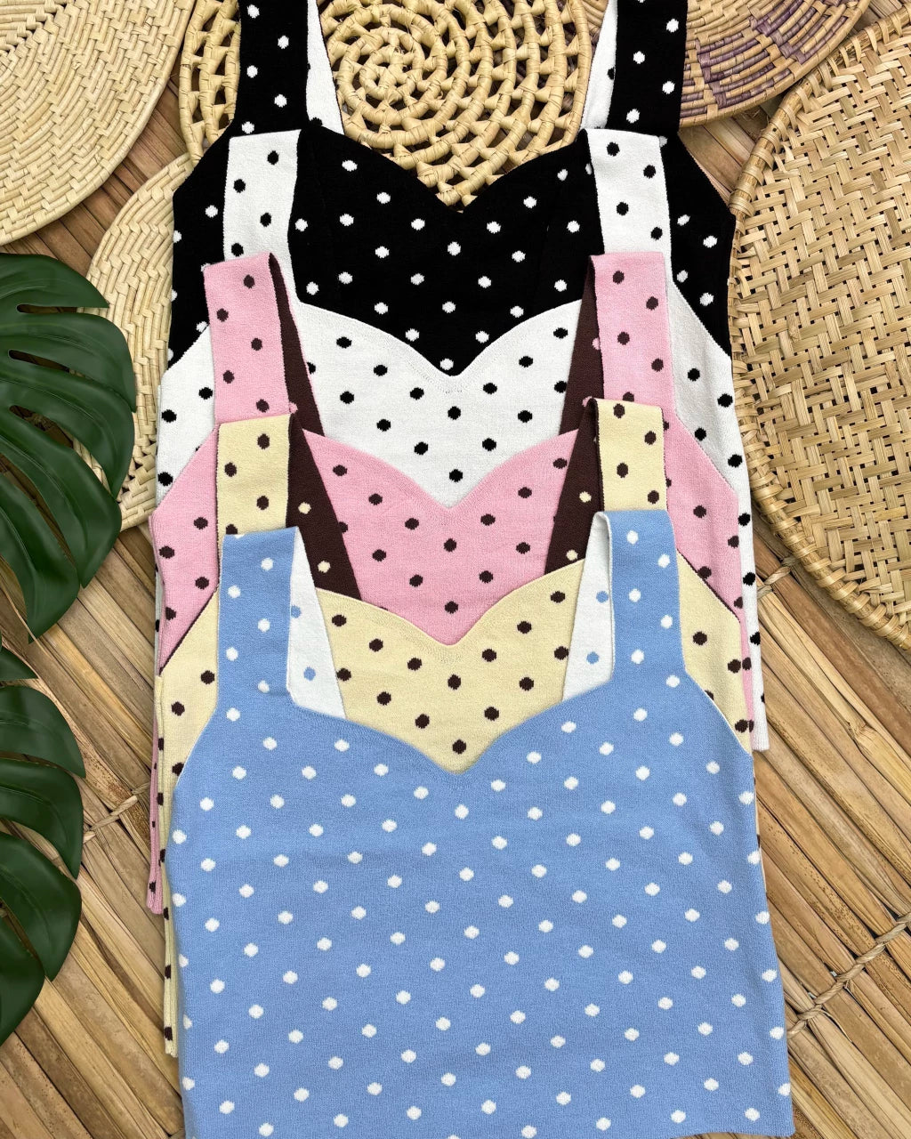 Cropped Coração Poá Delicado — Vivanne Boutique
