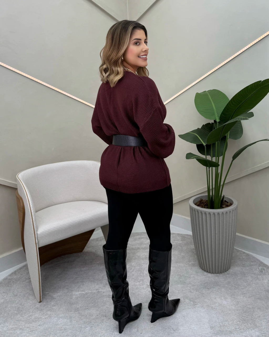Casaco Lulu Liso de caimento solto — Vivanne Boutique