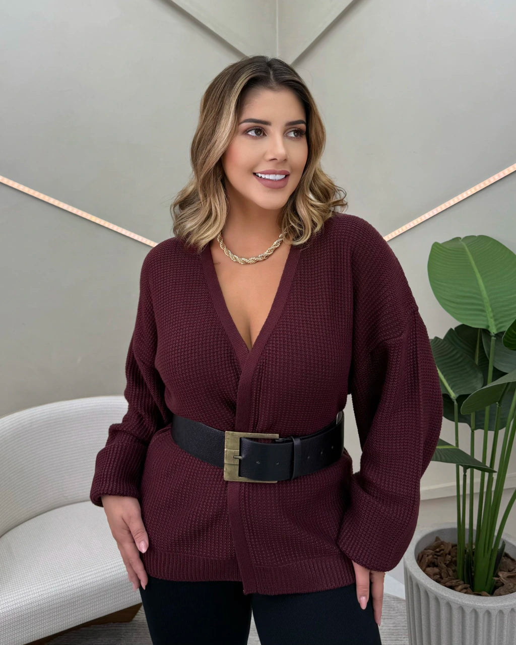 Casaco Lulu Liso de caimento solto — Vivanne Boutique