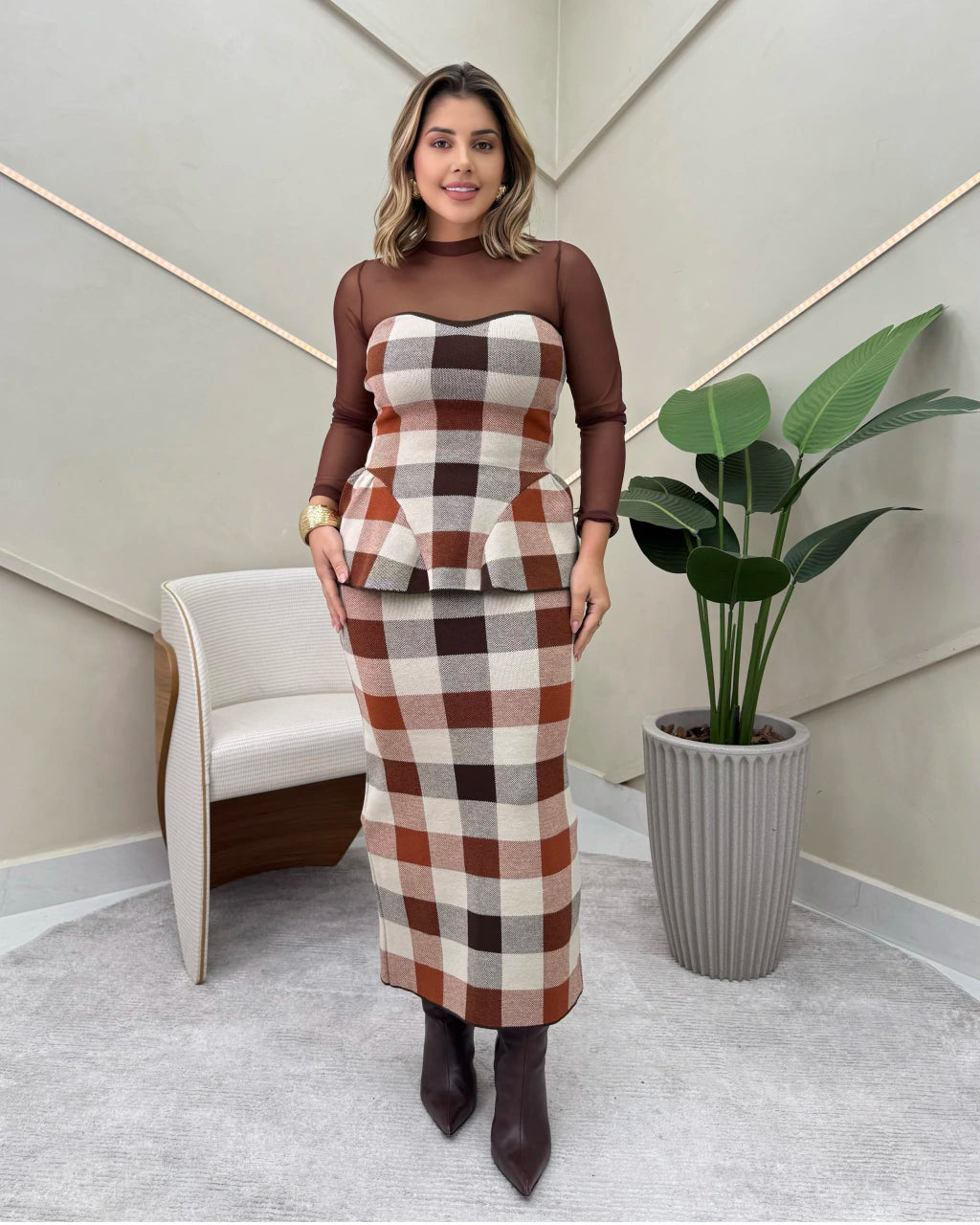 Conjunto Júlia Midi Alongado — Vivanne Boutique